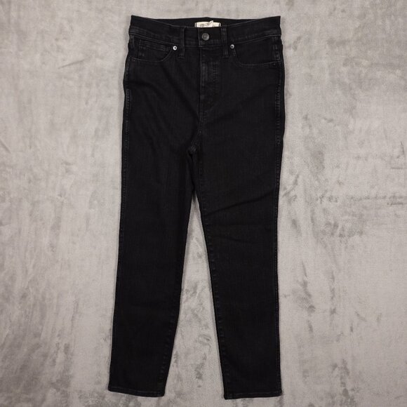 Madewell Jeans Stovepipe Women's 28 Black Denim - Picture 1 of 12